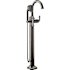 Brizo Beauclere Floor Mounted Roman Tub Filler with Built-In Diverter and Hand Shower - Less Handle and Rough In Brilliance Black Onyx