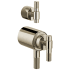 Brizo Litze Handle Kit for Thermostatic Valve Trim with Integrated Diverter and Volume Control - T-Lever Handles Brilliance Polished Nickel
