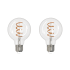 Bulbrite Pack of (2) 4 Watt Vintage Edison Dimmable G25 Medium (E26) LED Bulbs - 190 Lumens, 2200K, and 85CRI Antique