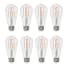 Bulbrite Pack of (8) 7 Watt Vintage Edison Dimmable ST18 Medium (E26) LED Bulbs - 800 Lumens, 2700K, and 80CRI Clear