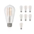 Bulbrite Pack of (8) 7 Watt Vintage Edison Dimmable ST18 Medium (E26) LED Bulbs - 800 Lumens, 4000K, and 80CRI Clear