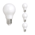 Bulbrite Pack of (4) 7 Watt Dimmable A19 Medium (E26) LED Bulbs - 800 Lumens, 3000K, and 80CRI Milky
