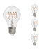 Bulbrite Pack of (4) 4.5 Watt Dimmable A19 Medium (E26) LED Bulbs - 350 Lumens, 2100K, and 80CRI Clear