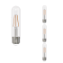 Bulbrite Pack of (4) 5 Watt Vintage Edison Dimmable T9 Medium (E26) LED Bulbs - 500 Lumens, 2700K, and 90CRI Clear