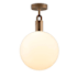 Buster + Punch Forked 11" Wide LED Semi-Flush Globe Ceiling Fixture with Glass Shade Brass / Opal