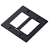 Buster + Punch 2 Gang Wall Plate with Logo Black