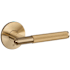 Buster + Punch Linear Passage Door Lever Set with Round Rose Brass