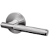 Buster + Punch Linear Bespoke Luxury Straight Knurl Solid Stainless Steel Non Turning Single Dummy Door Lever Handle with Round Rose Steel