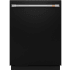 Cafe 24 Inch Wide 16 Place Setting Built-In Top Control Dishwasher with Dual Convection Ultra Dry and Ultra Wash Top Rack Matte Black / Brushed Stainless