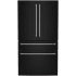 Cafe 36 Inch Wide 23.2 Cu. Ft. Energy Star Certified Bottom Freezer with Dual Dispense AutoFill Pitcher and Convertible Drawer Matte Black / Brushed Stainless