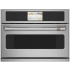 Cafe 27 Inch Wide 1.7 Cu. Ft. Electric Single Oven with LCD Display and Five-in-One 120V Advantium Technology Stainless Steel