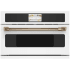 Cafe 30 Inch Wide 1.7 Cu. Ft. Single Electric Oven with Advantium Technology and Convection Matte White / Brushed Bronze
