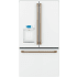 Cafe 36 Inch Wide 22.2 Cu. Ft. Counter Depth French Door Refrigerator with Turbo Cool and Hot Water Dispenser Matte White / Brushed Bronze