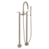 California Faucets Asilomar Floor Mounted Tub Filler with Built-In Diverter - Includes Hand Shower Satin Nickel