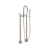 California Faucets Asilomar Widespread Lever Handle Floor Mounted Tub Filler Satin Nickel