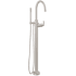 California Faucets Asilomar Floor Mounted Tub Filler with Built-In Diverter - Includes Hand Shower Satin Nickel