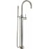 California Faucets Asilomar Floor Mounted Tub Filler with Built-In Diverter - Includes Hand Shower Satin Nickel