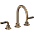 California Faucets Descanso 1.2 GPM Widespread Bathroom Faucet with Pop-Up Drain Assembly and Lever Handles Antique Brass Flat