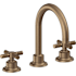 California Faucets Descanso 1.2 GPM Widespread Bathroom Faucet with Pop-Up Drain Assembly and Cross Handles Antique Brass Flat