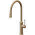 California Faucets Davoli 1.8 GPM Single Handle Single Hole Pull-Down Spray Kitchen Faucet With High Arc Spout Antique Brass Flat