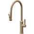 California Faucets Davoli 1.8 GPM Single Hole Pre-Rinse Pull Down Kitchen Faucet - Includes Escutcheon Antique Brass Flat