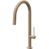 California Faucets Poetto 1.8 GPM Single Handle Single Hole Pull-Down Spray Kitchen Faucet With High Arc Spout Antique Brass Flat