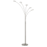 Cal Lighting Cremona 5 Light 79" Tall LED Floor Lamp Brushed Steel