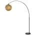 Cal Lighting Lakeside 78" Tall Arc Floor Lamp Black