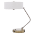 Cal Lighting Marcos 20" Tall Gooseneck Desk Lamp Brushed Steel