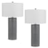 Cal Lighting Castine 29" Tall Buffet Lamp Sets Slate Grey
