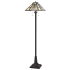 Cal Lighting Tiffany 2 Light 62" Tall Tiffany Floor Lamp Dark Bronze