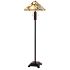 Cal Lighting Tiffany 2 Light 60" Tall Tiffany Floor Lamp Dark Bronze / Wood