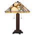 Cal Lighting Tiffany 2 Light 23" Tall Tiffany Table Lamp Dark Bronze / Wood
