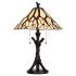 Cal Lighting Tiffany 2 Light 24" Tall Tiffany Table Lamp Dark Bronze