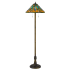 Cal Lighting Tiffany 2 Light 63" Tall Tiffany Floor Lamp Antique Brass