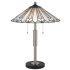 Cal Lighting Muirfield 2 Light 23" Tall Tiffany Table Lamp Bronze