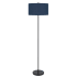 Cal Lighting Cromwell 59" Tall Torchiere Floor Lamp with Dark Blue Shade Dark Bronze / Antique Brass