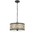 Cal Lighting Carmel 2 Light 14-1/2" Wide Pendant Rust / Antique Brass