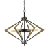 Cal Lighting Malounta 6 Light 32" Wide Chandelier Antique Brass / Black