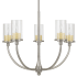 Cal Lighting Jervis 5 Light 27" Wide Pillar Candle Chandelier Brushed Steel