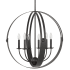 Cal Lighting Valais 6 Light 27" Wide Taper Candle Style Chandelier Matte Black