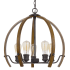 Cal Lighting Riverton 5 Light 22" Wide Chandelier Wood