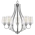 Cal Lighting Newport 5 Light 26" Wide Chandelier Brushed Steel