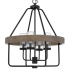 Cal Lighting Chelmsford 4 Light 22" Wide Chandelier Black