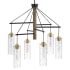 Cal Lighting Williston 6 Light 32" Wide Sputnik Chandelier Antique Brass / Wood