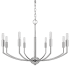 Cal Lighting Maxton 8 Light 30" Wide Candle Style Chandelier Chrome