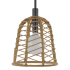 Cal Lighting Parkton 11" Wide Pendant with Burlap Rope Shade Burlap / Charcoal Grey