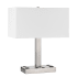 Cal Lighting Colmar 2 Light 21" Tall Buffet Table Lamp Brushed Steel