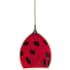 Cal Lighting 1 Light Uni-Pack Mini Pendant with Red Shade Brushed Steel