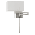 Cal Lighting Robson 12" Tall Plug-In Wall Sconce Brushed Steel